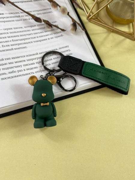 Брелок Мишка Bearbrick Матовый (Зеленый)