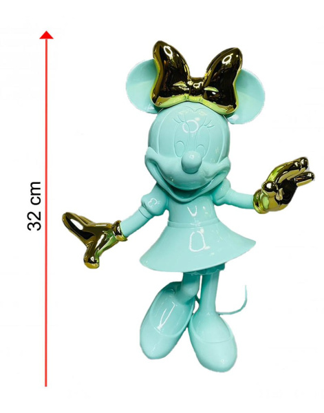 Фигурка Минни Маус Девочка (Пастельно-зеленый/золотой) 32см