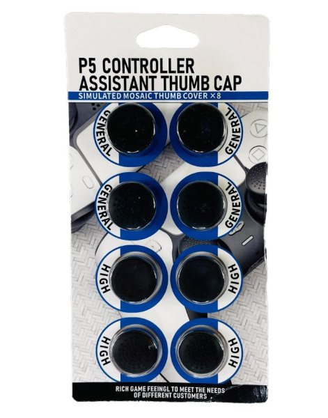 Накладки на стики для джойстика Playstation 4 / 5 комплект черные PS4/PS5 (8 шт)