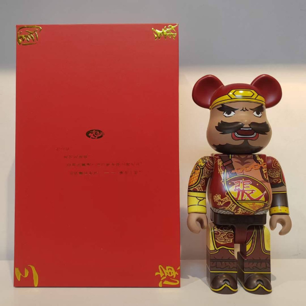 Bearbrick Zhang Fei (Фігурка Чжан Фей) Червоний 400% (28 см)