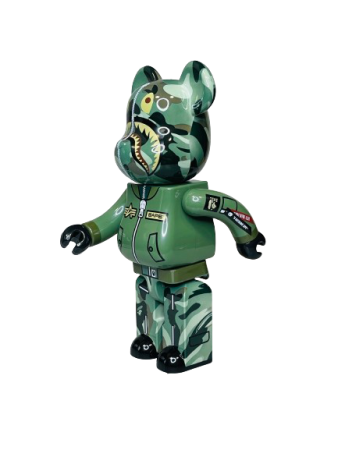 Bearbrick Bape x Alpha Pilot Joint Sound (Фігурка Бейп пілот) 400% (28см)