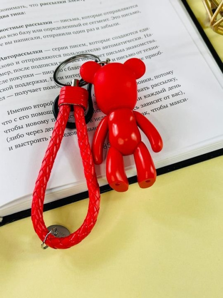 Брелок Bearbrick с ремешком Звезды (Красный)