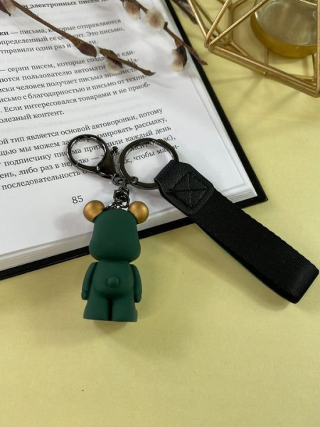 Брелок Мишка Bearbrick Матовый (Зеленый)