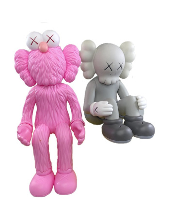 Kaws Bff Seeing Watching Pink Фигурка (серый/розовый)  - 37 см