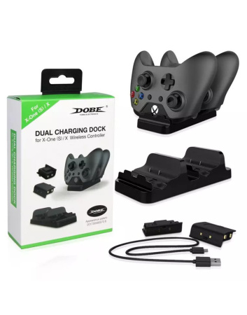 Зарядная Док-станция с 2 Перезаряжаемыми Батареями XBOX ONE (Черная) Зарядная Док-станция с 2 Перезаряжаемыми Батареями XBOX ONE (Черная)