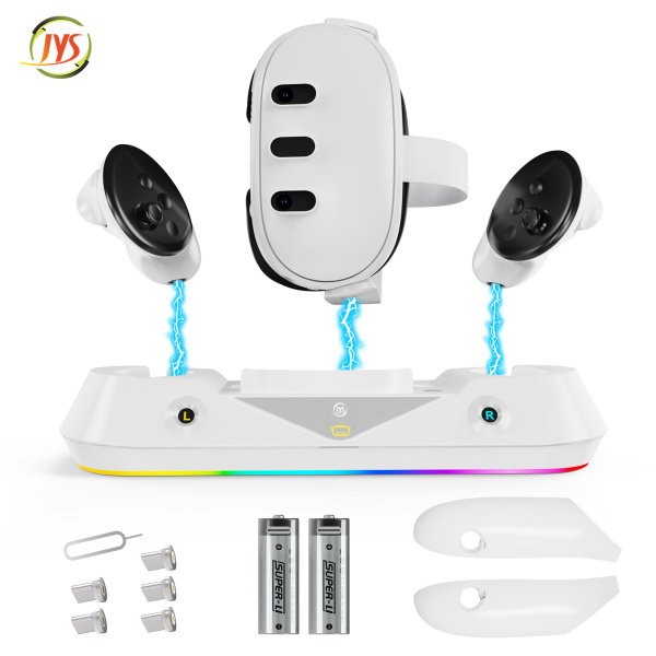 Окуляри Meta quest3 VR обслуговують магнітну зарядну базу з набором акумуляторів. Аксесуар для зарядки підставки VR MQ001