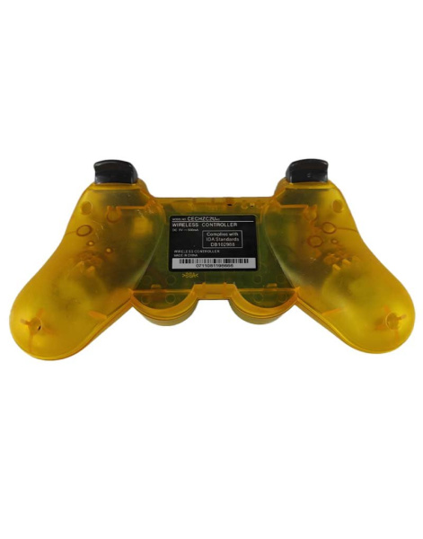 Бездротовий Джойстик PS3 (прозорий жовтий)