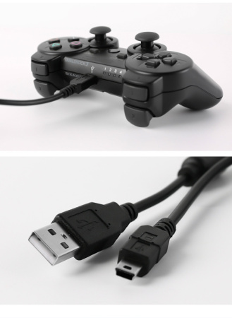 Кабель для заряджання контролера PS3 Кабель для передачі даних USB  1,8 М  чорний 