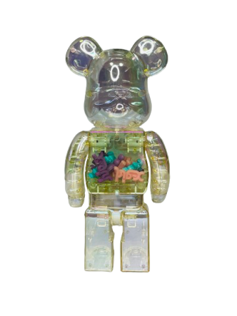 Bearbrick X-Girl (фігурка прозора біла) 400% (28см)