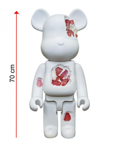 Bearbrick Art OverTurn Pink Crystal (Розовый Кристалл) 1000% (70см)