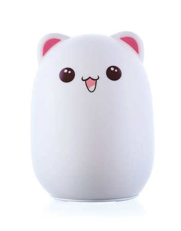 Светильник BUD BEAR Silicone LAMP КОТИК Розовые ушки