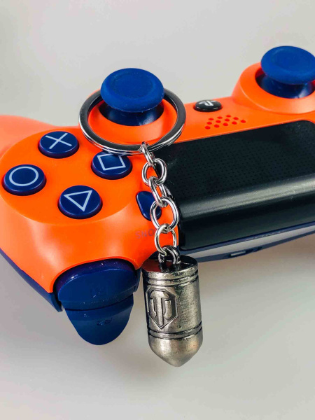 Брелок World of Tanks «Снаряд» (металевий, срібло/золото)