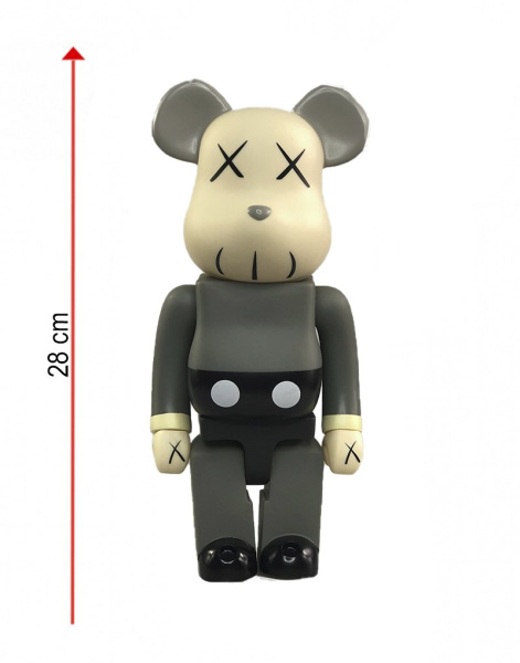 Bearbrick Kaws 400% Grey (28 См)