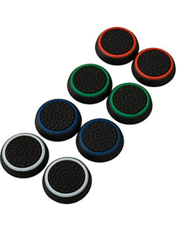 Накладки на стики черные с красным ободком PS5/PS4/PS3/XBOX