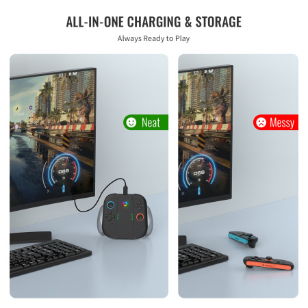Зарядний тримач для лівого та правого контролера Nintendo Switch 2 (Grip Holder) JYS-NS22871