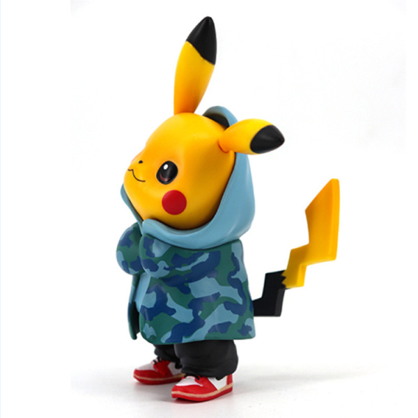 Фігурка Пікачу у спортивному костюмі синьому - хакі (17 см)