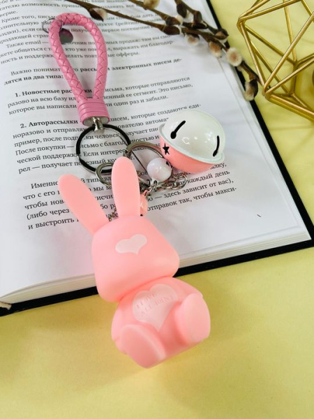 Брелок Кролик Погремушка (Розовый)