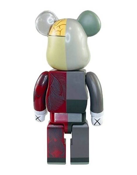 Bearbrick x Kaws Dissected Companion Беарбрик коричневый/красный 400% (28см)