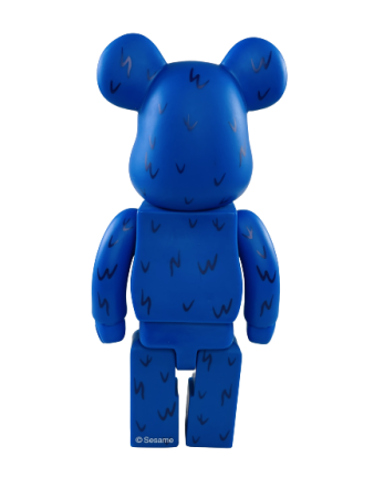 Bearbrick Улица Сезам Cookie Monster синий 400% (28см)