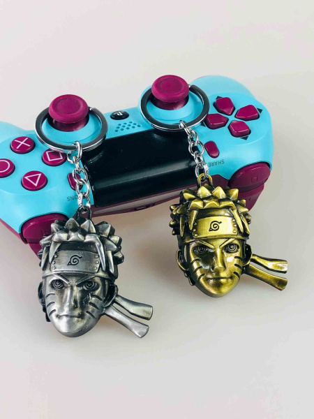 Брелок Naruto Uzumaki (Наруто Узумакі) металевий — срібний / золотий