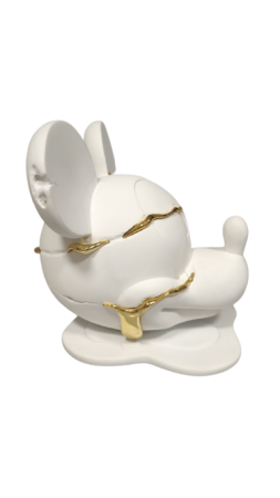 Фігурка Голова Міккі Маус біла з білою підставкою (28см)