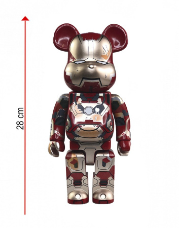 Bearbrick Iron Man Mark Xlii (42) Damage Ver. 400% (28 См)