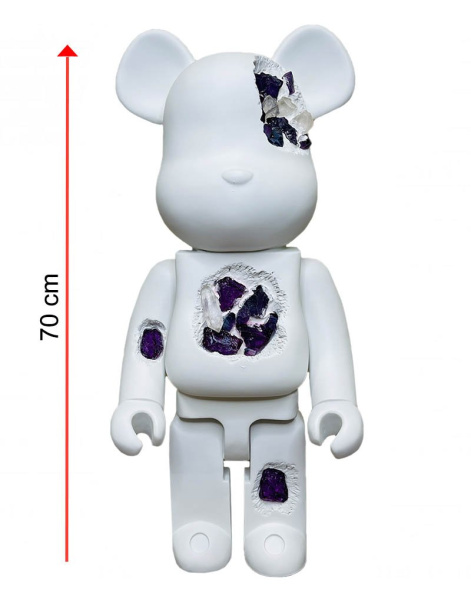 Bearbrick Art OverTurn Purple Crystal (Фиолетовый Кристалл) 1000% (70см)