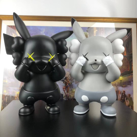 Фигурка Kaws Покемон Пикачу Серый (42 см)