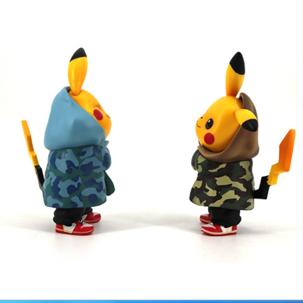 Фігурка Пікачу у спортивному костюмі синьому - хакі (17 см)
