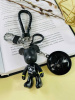 Брелок Bearbrick Череп Х-мен (Черный) Тройной