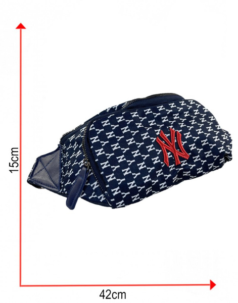 Сумка-Бананка Принт (Синяя)