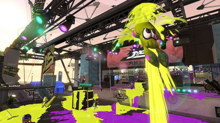 Игровая приставка  Nintendo Switch красный синий + игра Splatoon 2 (Switch)