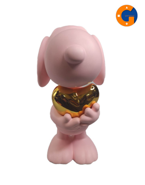 Фігурка Snoopy Heart пастельно-рожевий матовий (29см)