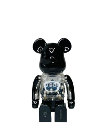 Bearbrick My First Baby (Фігурка Чорно-срібляста) 400% (28 см)