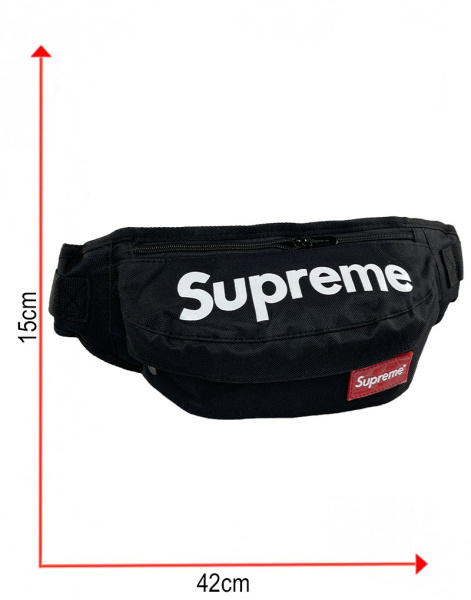 Сумка-бананка Supreme (Черная)