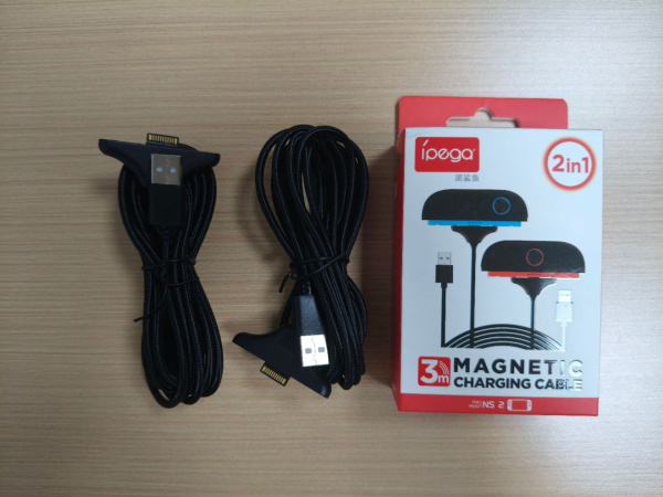 Магнітний кабель зарядки 2-в-1 для контролерів Nintendo Switch 2, 3 м (IPEGA PG-SW2119A)