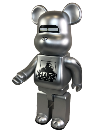 Bearbrick x XLarge x Hajime Sorayama Silver 1000% (70 см)
