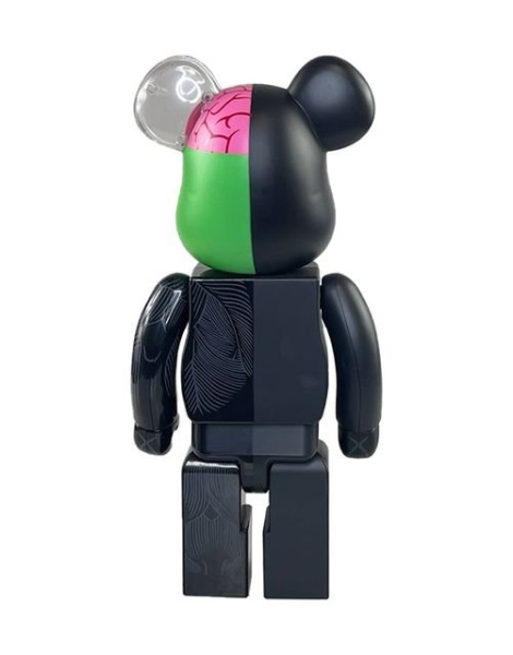 Bearbrick x Kaws Dissected Companion Беарбрик черный/цветной 400% (28см)