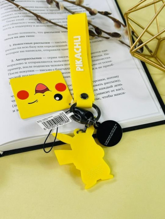 Брелок Jsstore Силиконовый Покемон Пикачу (Желтый)