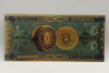 Позолочена сувенірна банкнота 100 Bitcoin 155*76mm