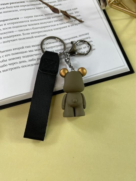 Брелок Мишка Bearbrick Матовый (Корричневый)