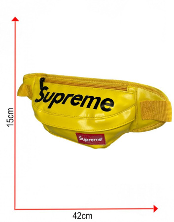 Сумка-бананка Supreme эко-кожа (Желтая)