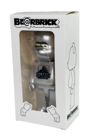 Bearbrick x XLarge x Hajime Sorayama Серебро 200% (17 см)