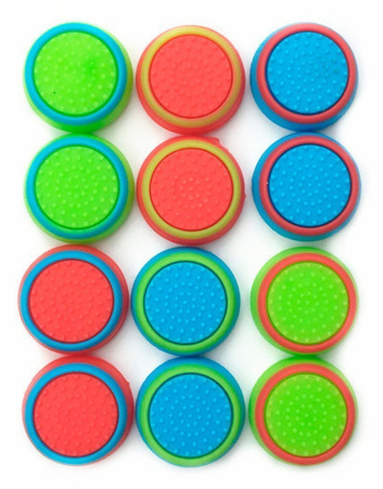 Накладки на стики красные с синим ободком PS5/PS4/PS3/XBOX