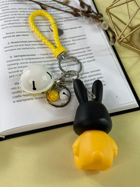 Брелок Кролик Погремушка (Желтый)