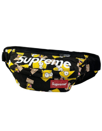 Сумка-бананка Supreme Барт Симпсон (Черная)