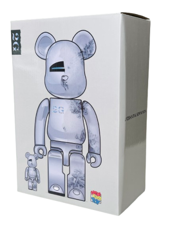 Bearbrick Daniel Arsham & Hajime Sorayama 400% + 100% (28см+7см)