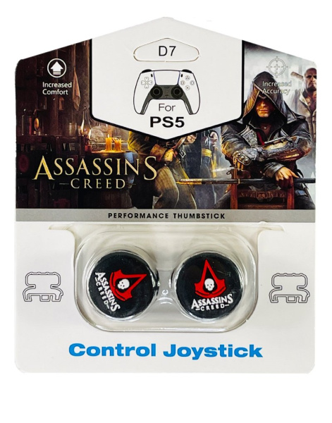 Накладки на стики для джойстика Playstation 4 / 5 Assassin's Creed PS4/PS5 (Высокие)
