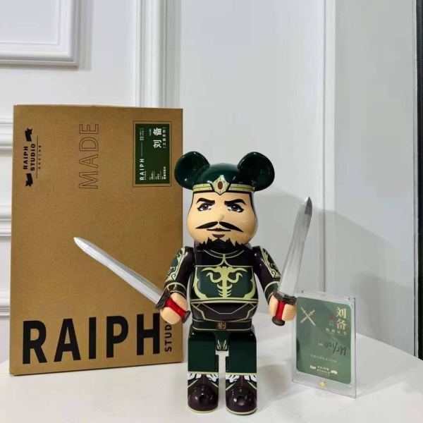 Bearbrick Liu Bei (Фігурка Луі Бех) Зелений 400% (28 см)