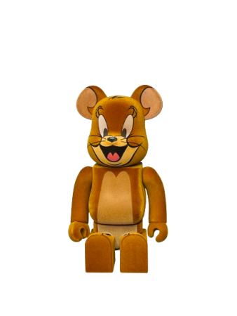 Bearbrick Том і Джеррі: Джеррі Флокі (Оксамитовий) 400% (28см)